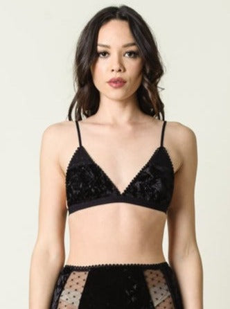 lucca couture CRUSH BRALETTE-BLACK