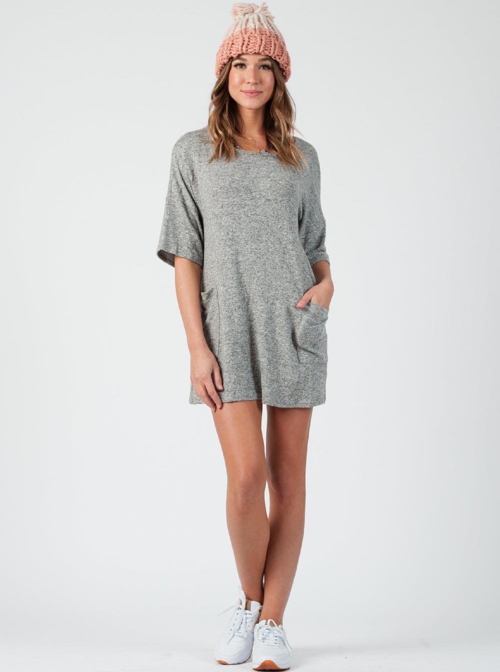 lucca couture CUMULUS MINI DRESS-PEPPER