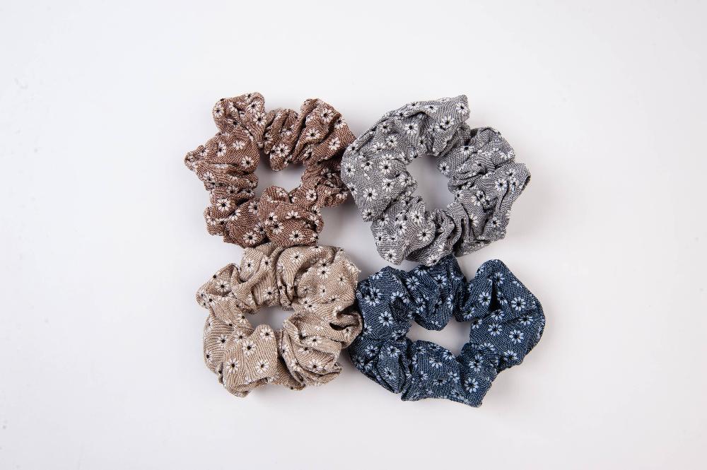 lucca couture DAISY NEUTRAL SCRUNCHIES