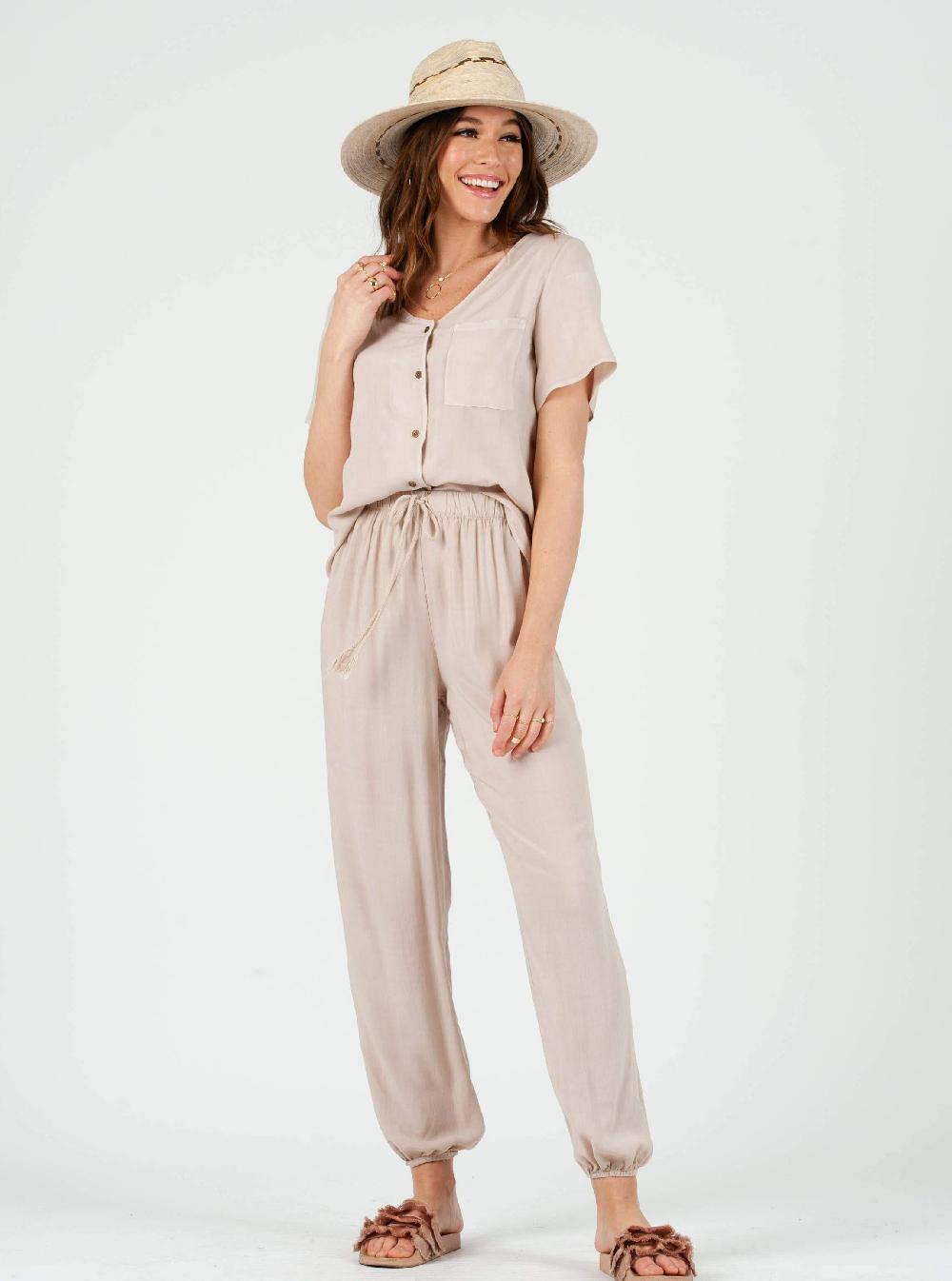 lucca couture DONNA JOGGER-NATURAL