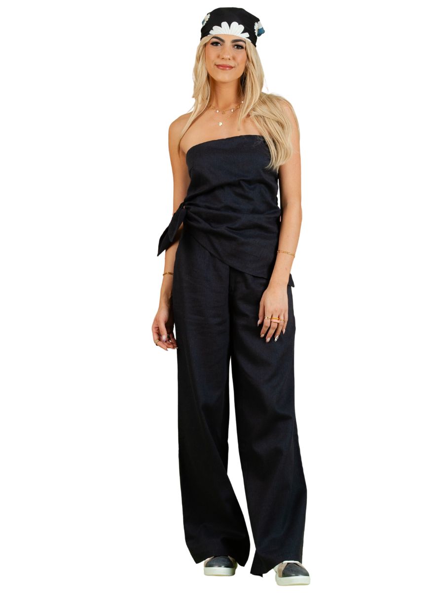lucca couture ELLIANA TOP+PANT SET-NAVY