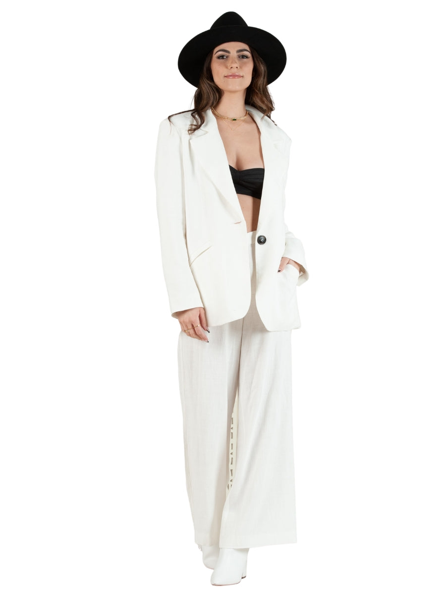 lucca couture FLYNN BLAZER-WHITE