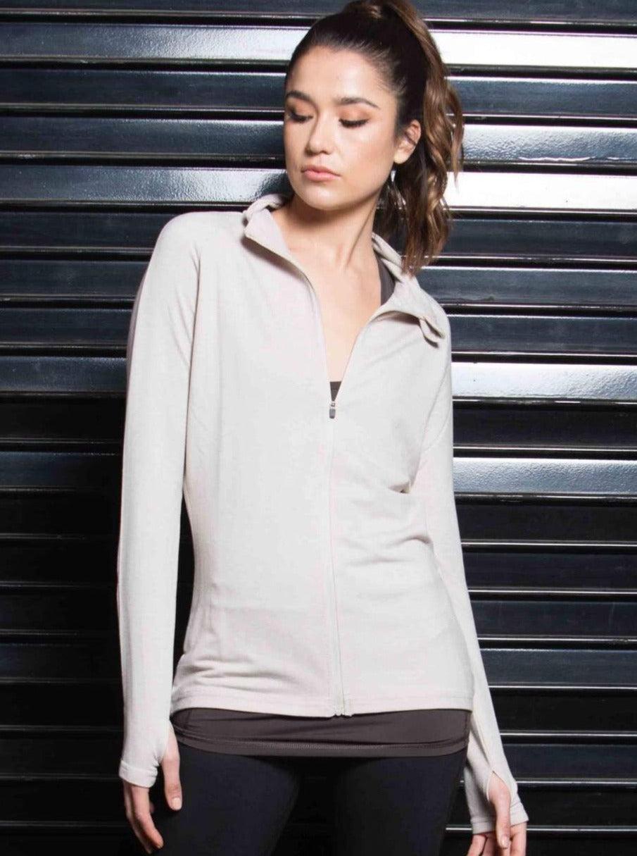 lucca couture FRANNY ACTIVEWEAR JACKET-TAUPE