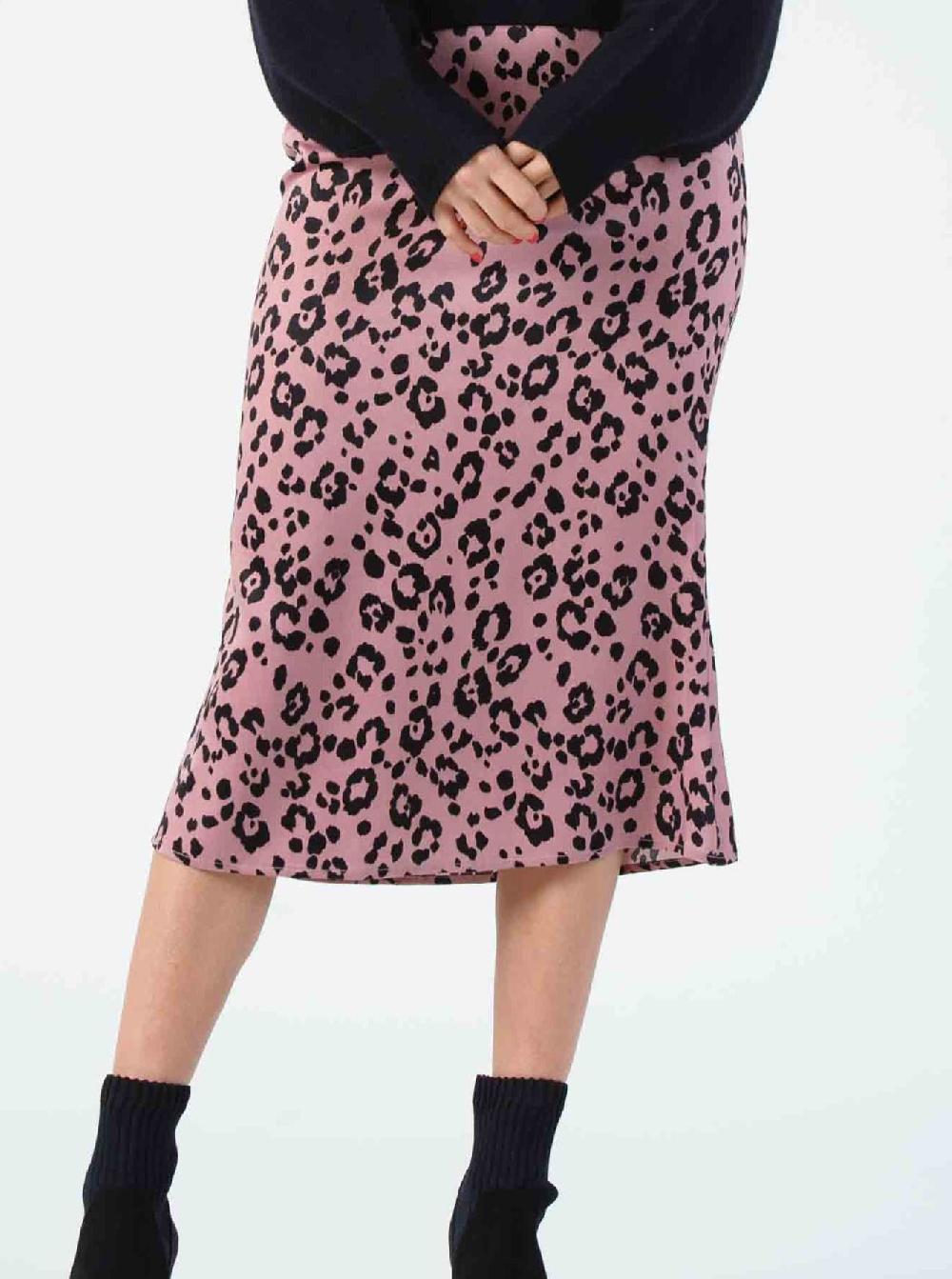 lucca couture FROST MIDI SKIRT-MAUVE JAGUAR