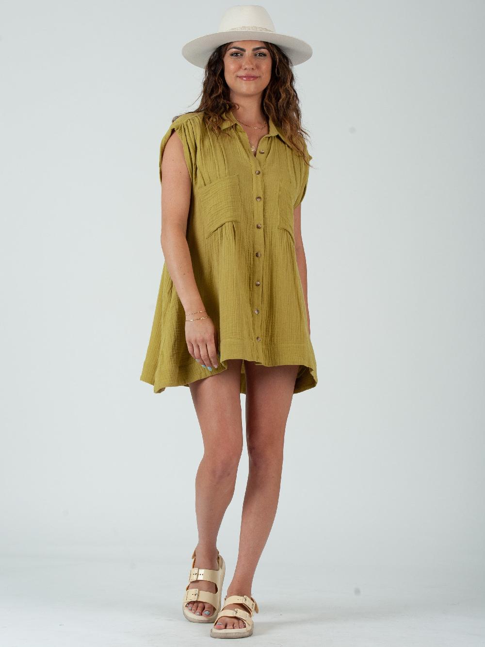 lucca couture GABRIELA BUTTON DOWN TUNIC-AVO