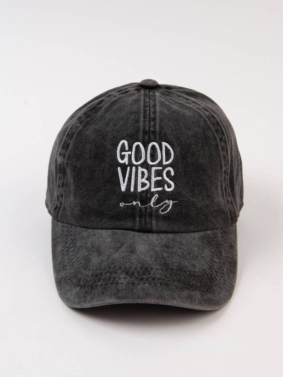 lucca couture GOOD VIBES BB CAP-BLACK
