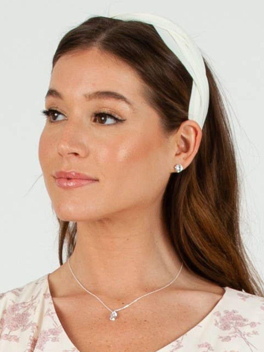 lucca couture GUINEVERE HEADBAND-SOFT IVORY