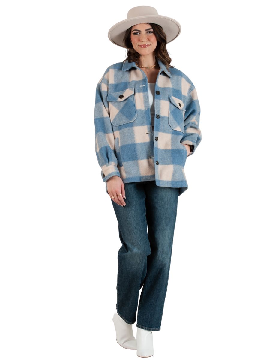 lucca couture HAINES PLAID SHACKET-ROBIN PLAID