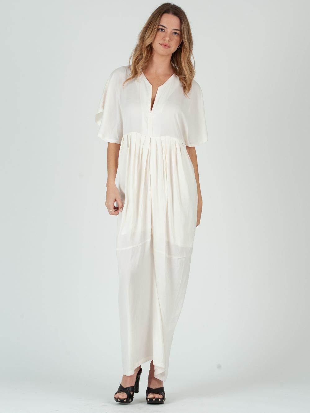 lucca couture HYDRANGEA MAXI DRESS-IVORY