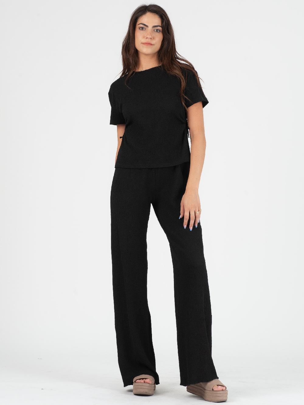 lucca couture ISOBEL TOP AND PANT SET-BLACK