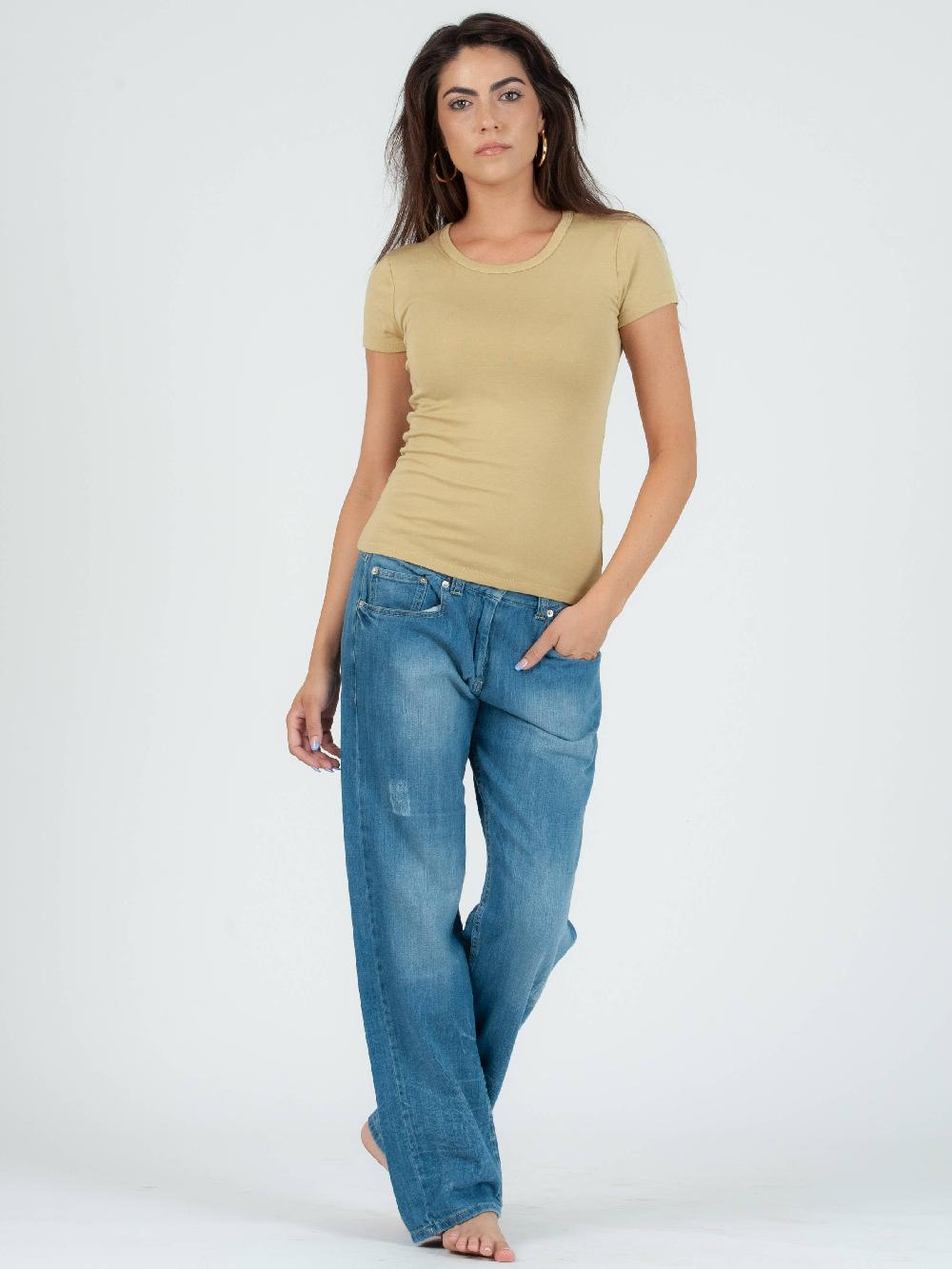 lucca couture JILL CLASSIC ROUND NECK TEE-CITRON
