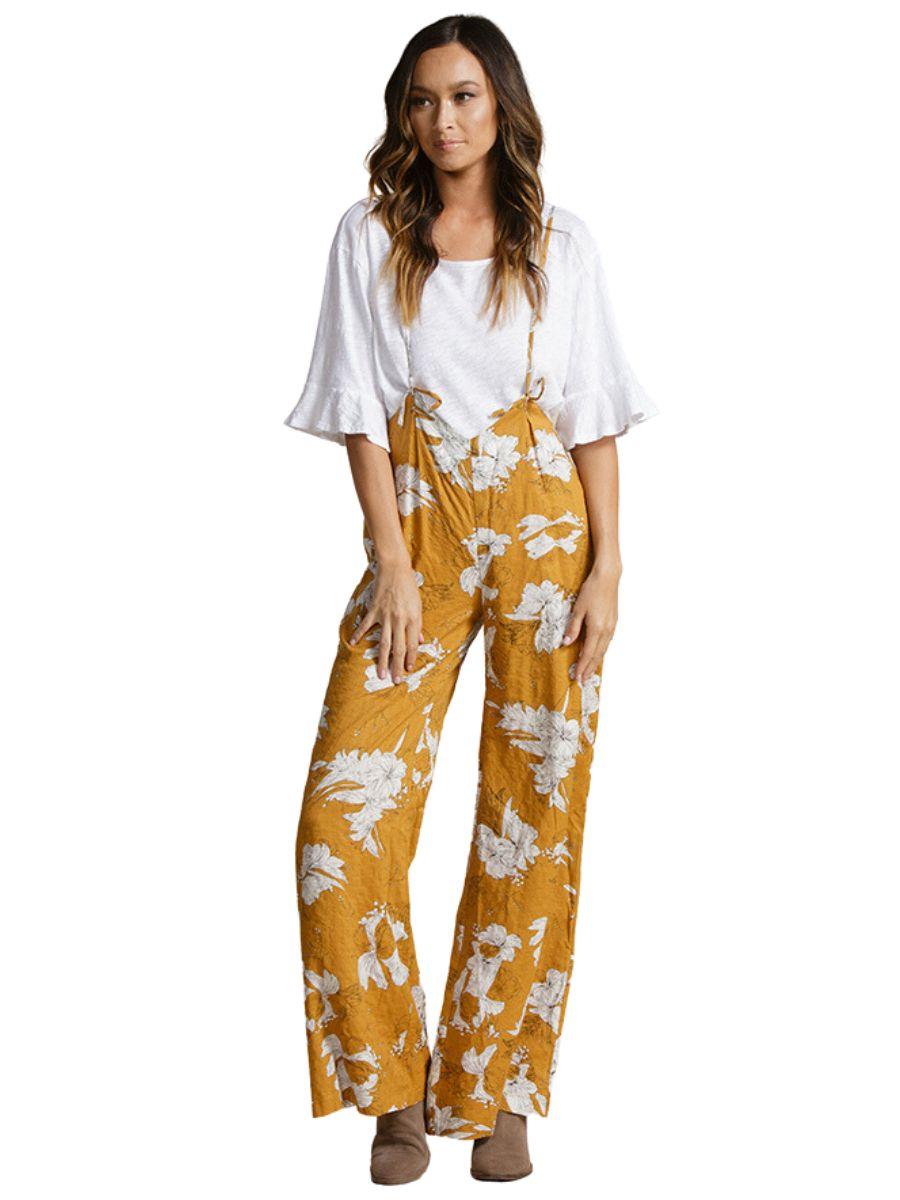 lucca couture JORDAN JUMPSUIT-SUNSET HIBISCUS