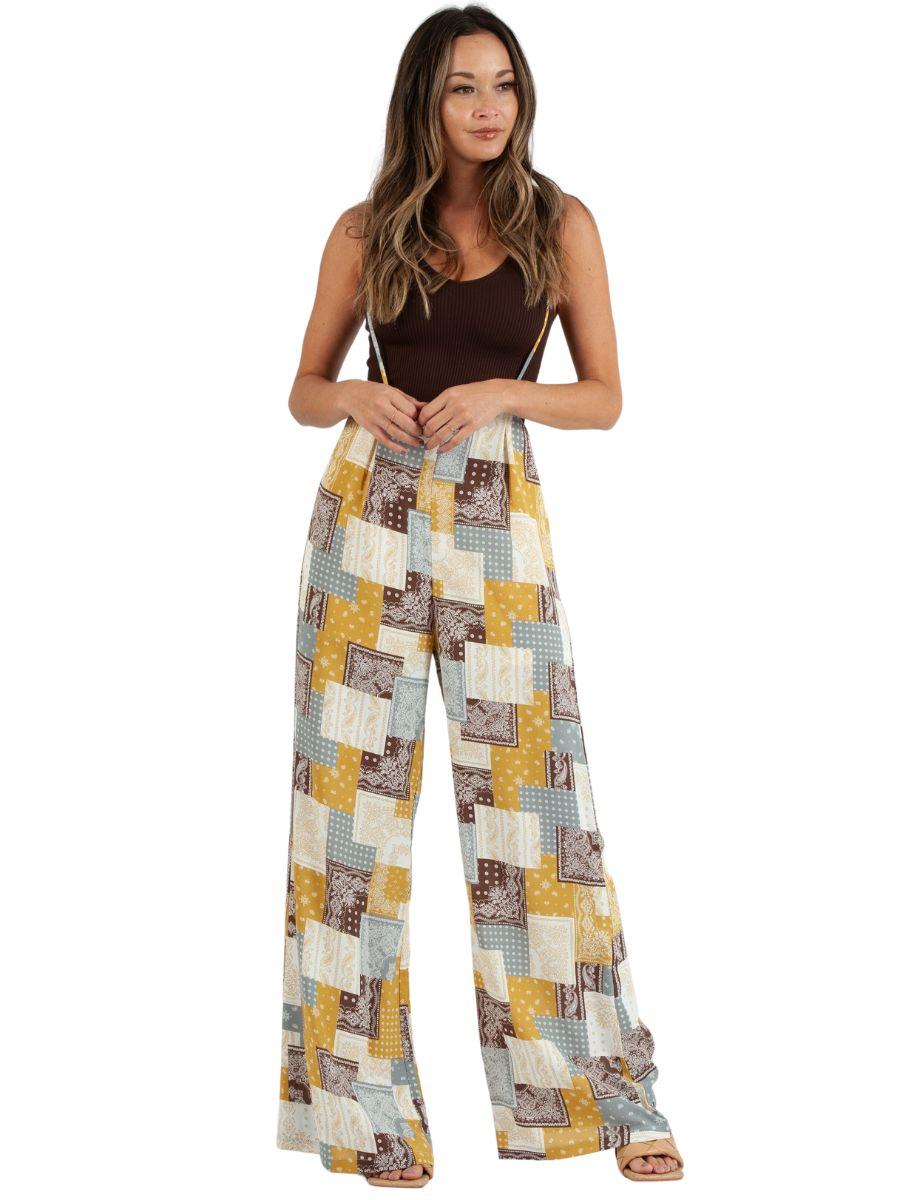 lucca couture JORDAN JUMPSUIT-YELLOW PATCH