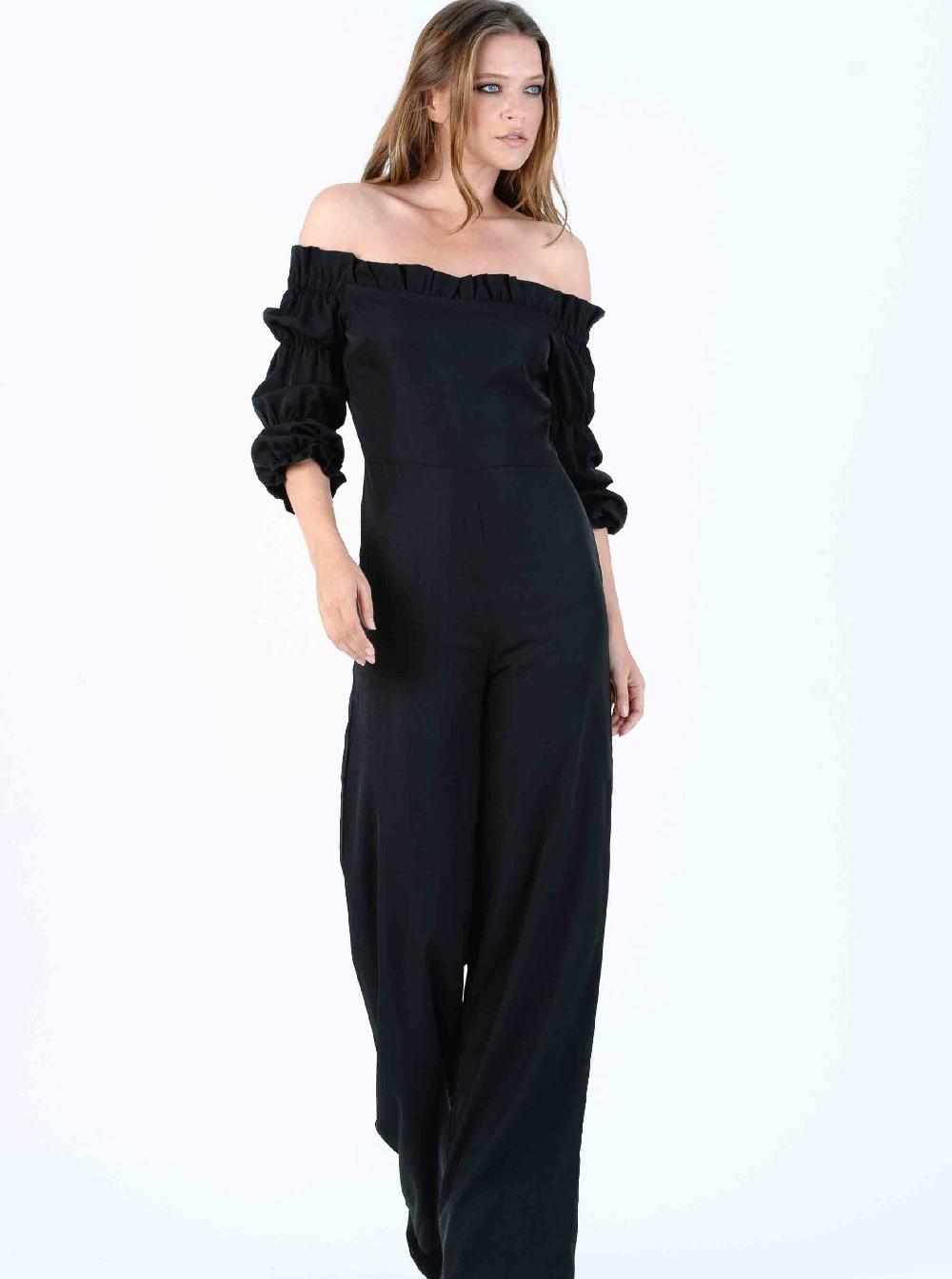 lucca couture JULIET JUMPSUIT-OBSIDIAN