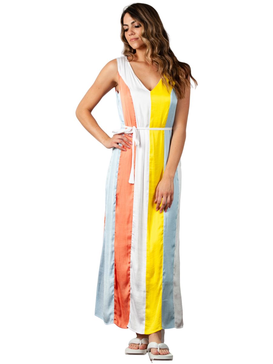 lucca couture KAUAI COLORBLOCKED MAXI DRESS-MULTI