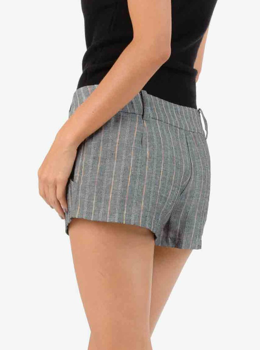 lucca couture KAUAI SHORTS-BLACK/RAINBOW STRIPE