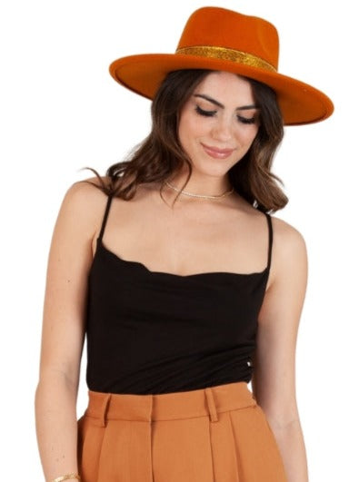 lucca couture KELSIE DRAPE CAMI-BLACK