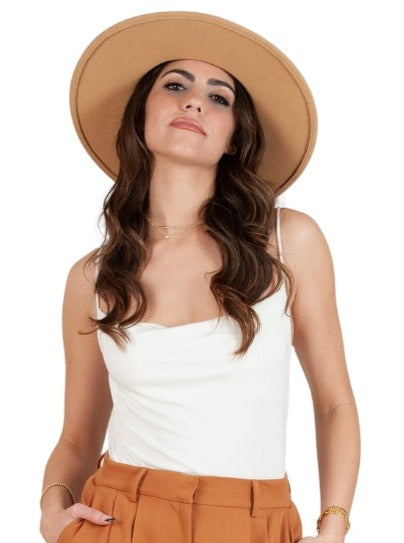 lucca couture KELSIE DRAPE CAMI-OFF WHITE