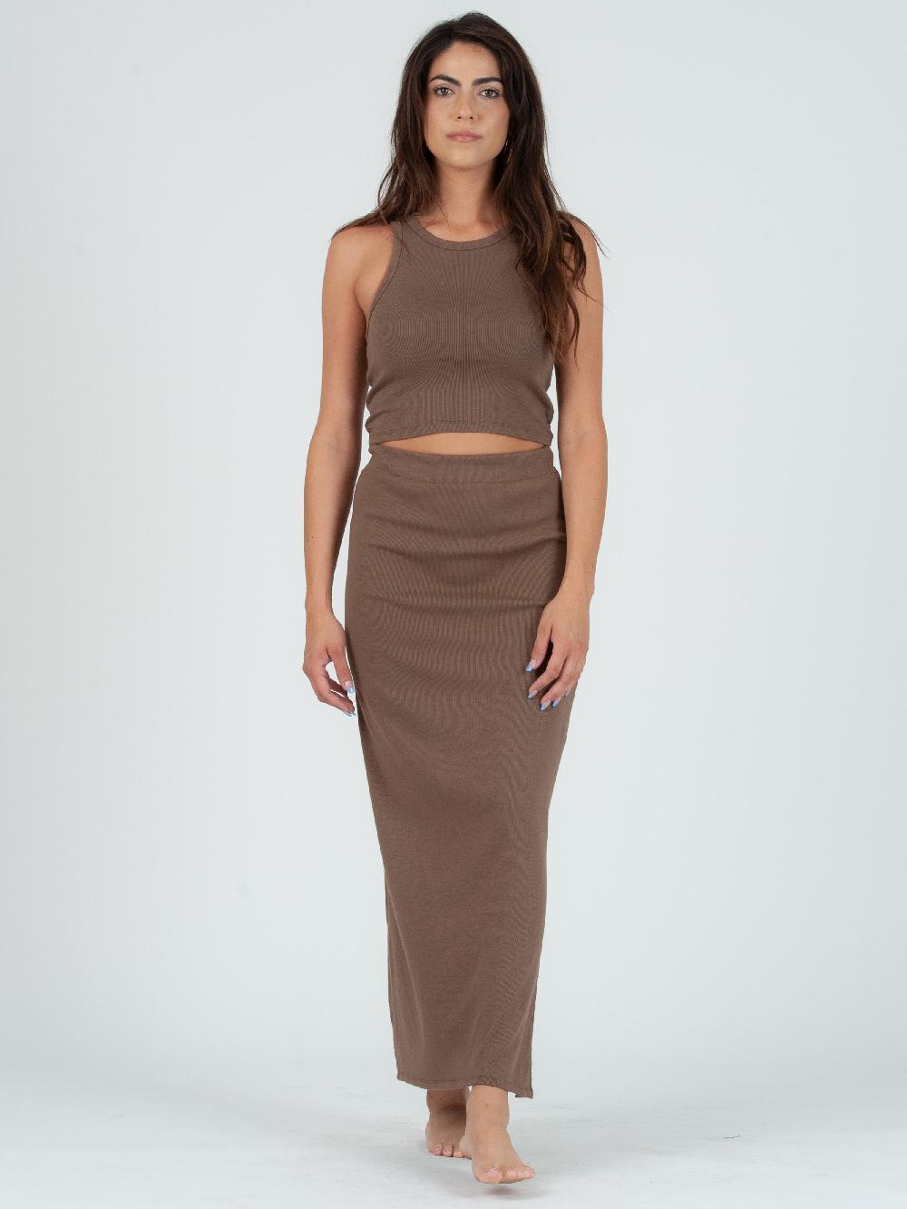 lucca couture KENDALL PENCIL SKIRT-ESPRESSO