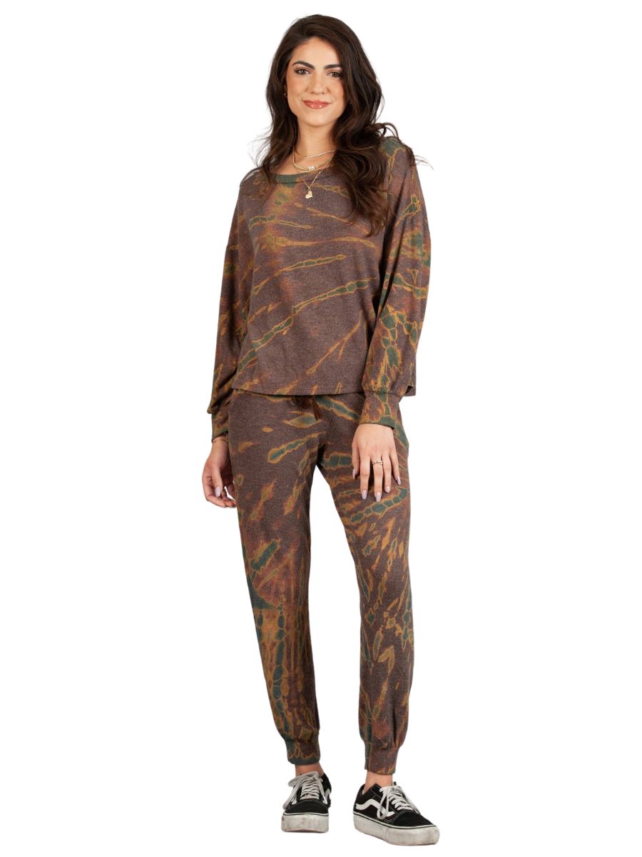 lucca couture KIA KNIT JOGGER-KHAKI