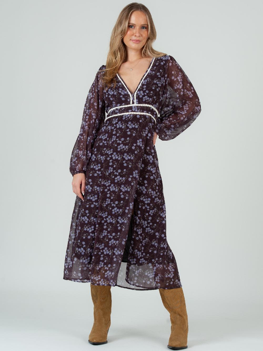 lucca couture LAURIE PRAIRIE DRESS-IRIS FLORAL