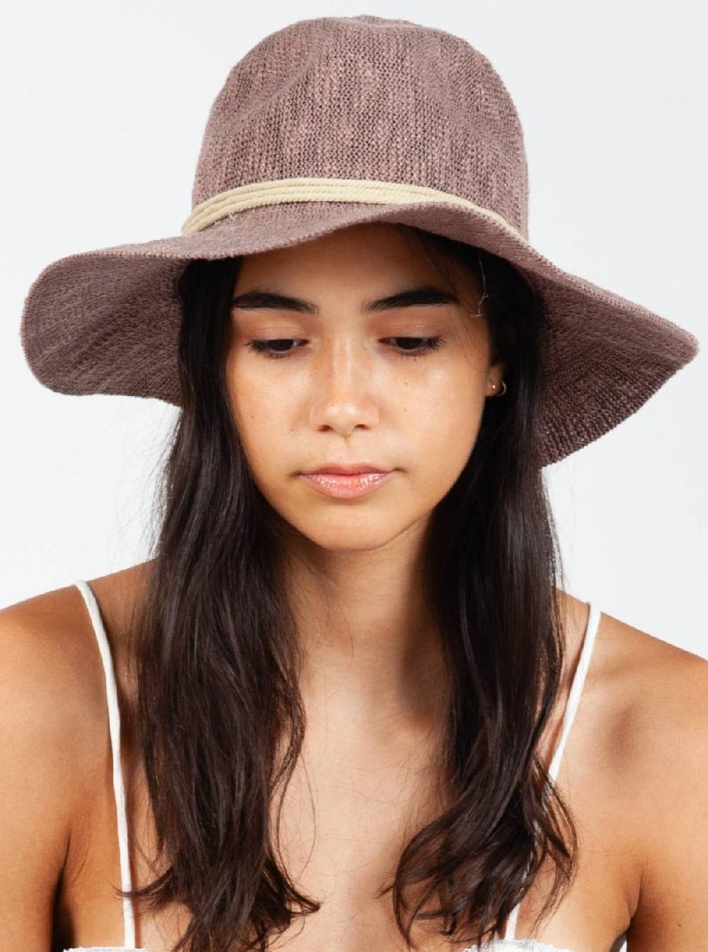 lucca couture LEON PACKABLE FEDORA-MAUVEWOOD