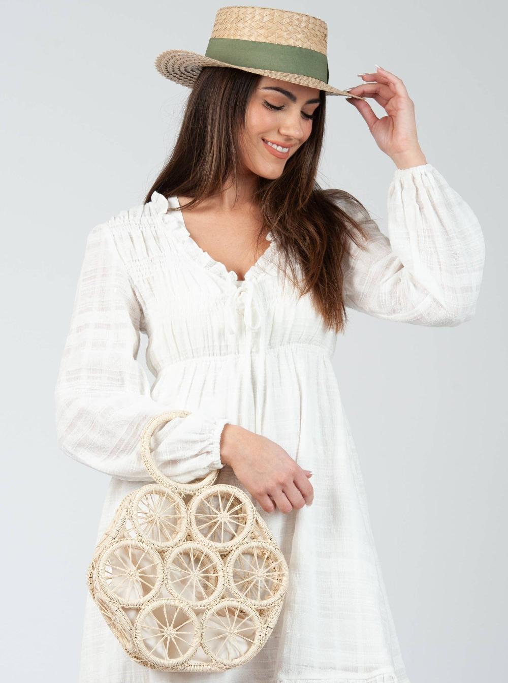 lucca couture LIMON FRESCA HEX BAG-IVORY