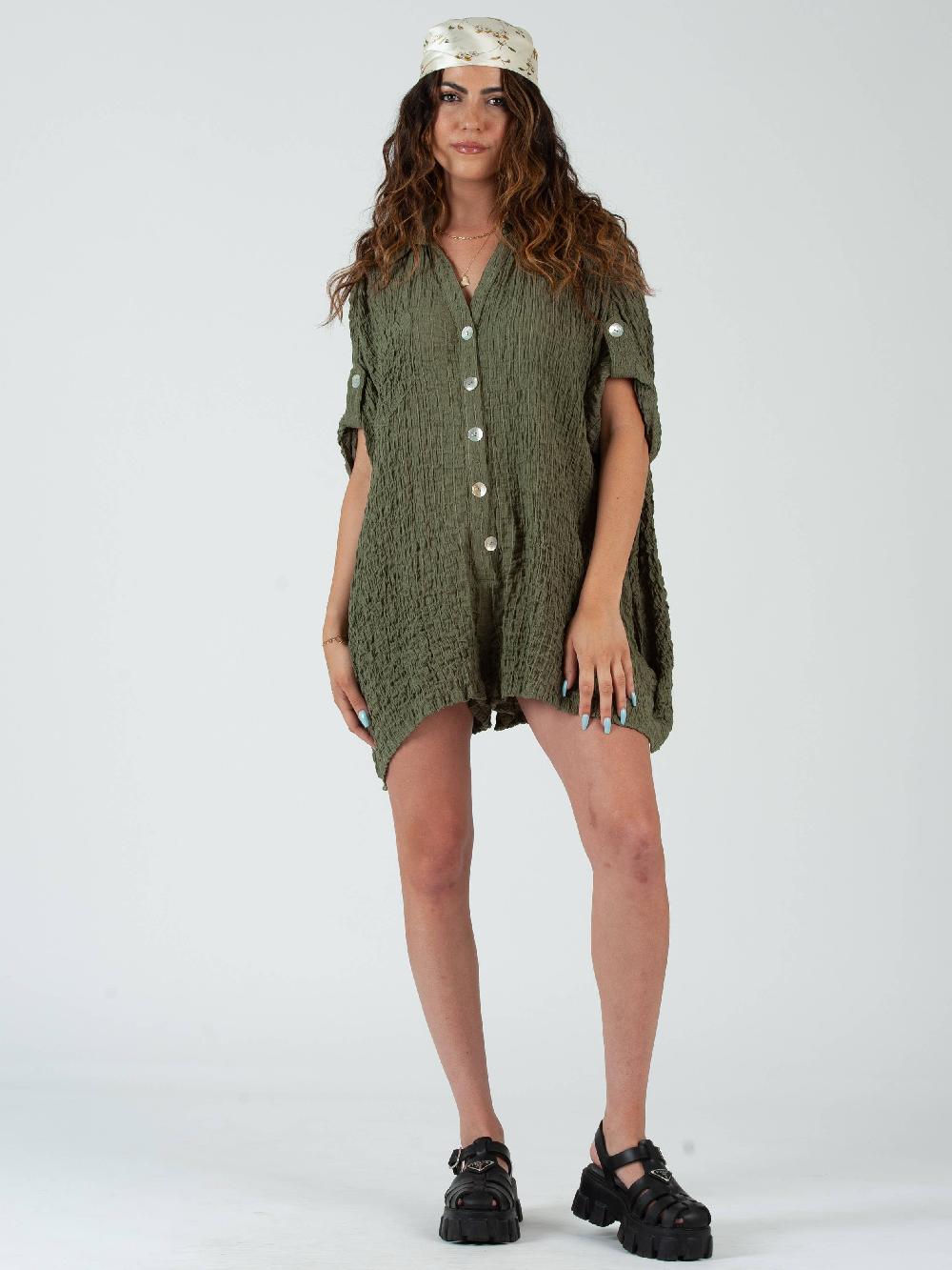 lucca couture LIV TEXTURED BOHO ROMPER-GARDEN