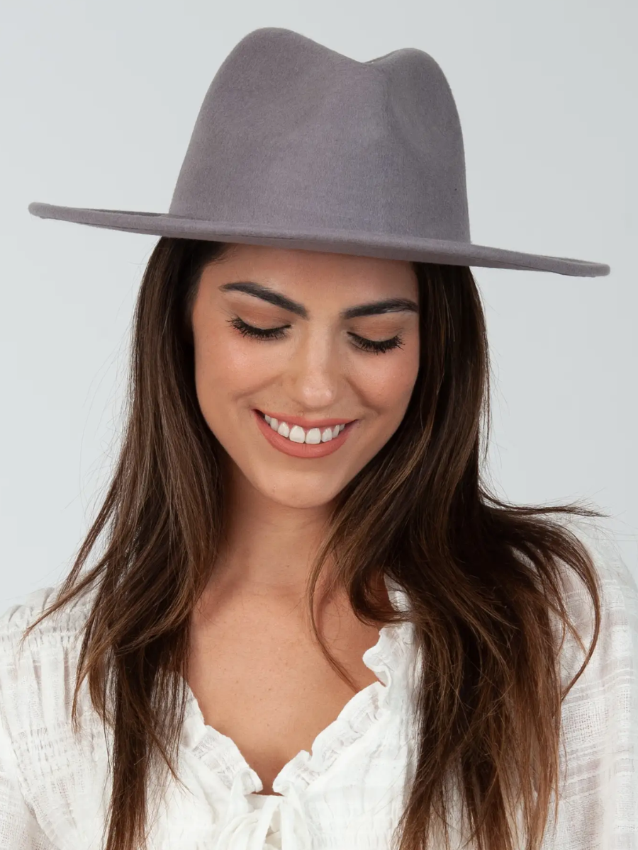 lucca couture LOVELYSS WOOL FEDORA-GRAY