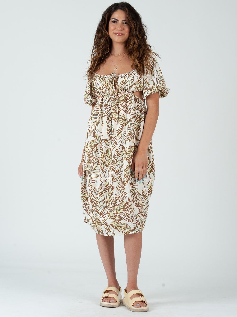 lucca couture LUISA CUTOUT MIDI DRESS-PALM DESERT