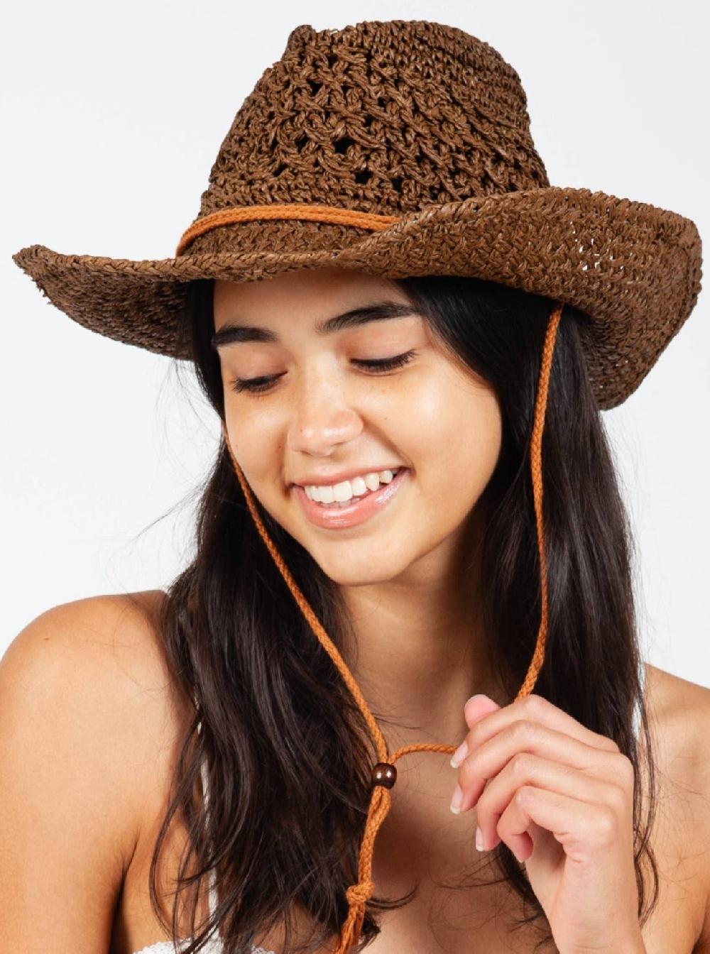 lucca couture MADDIE COWGIRL HAT-BROWN