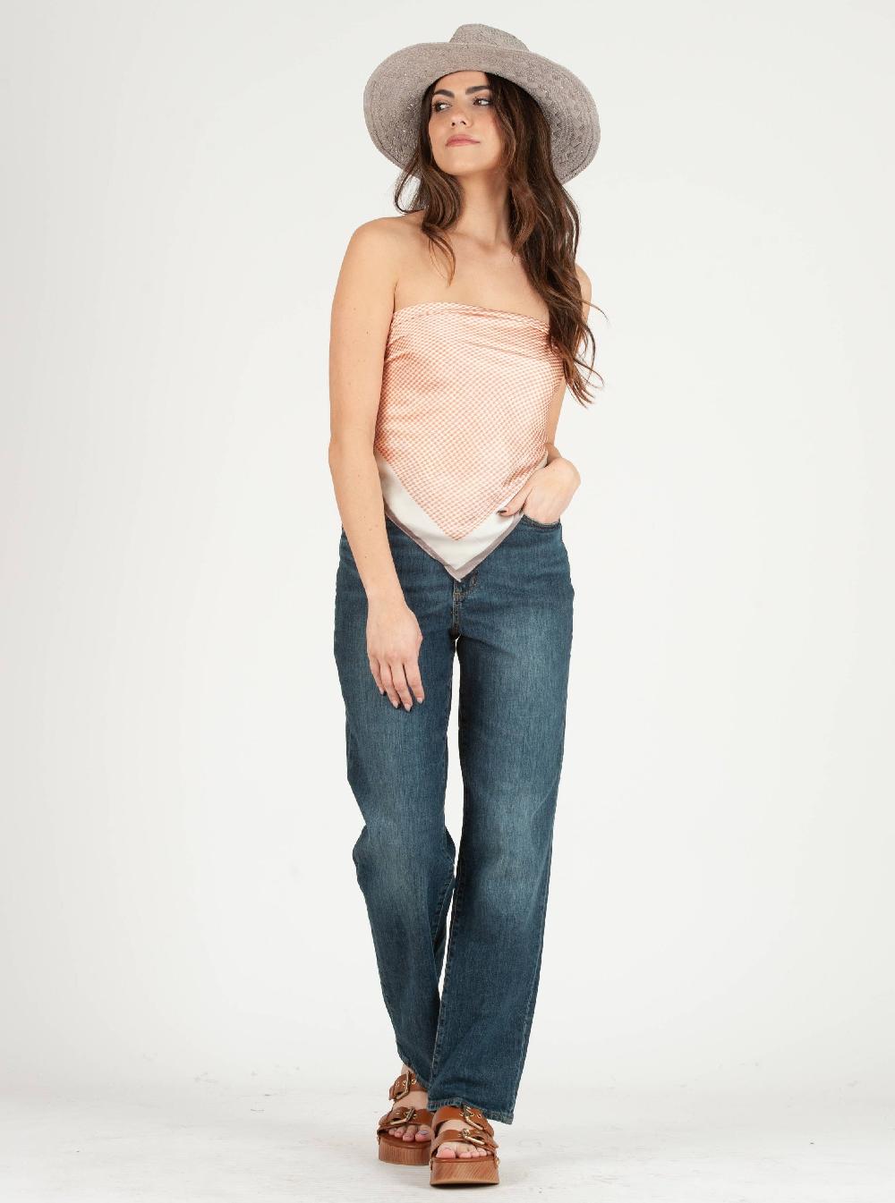 lucca couture MILAN SATIN SCARF-PINK MH