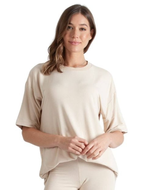 lucca couture MONICA JERSEY TOP-MILK TEA