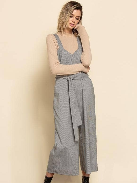 lucca couture NAPLES JUMPSUIT-HOUNDSTOOTH