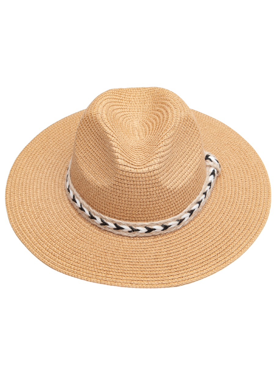 lucca couture ON DECK SUN STRAW HAT-NATURAL BW