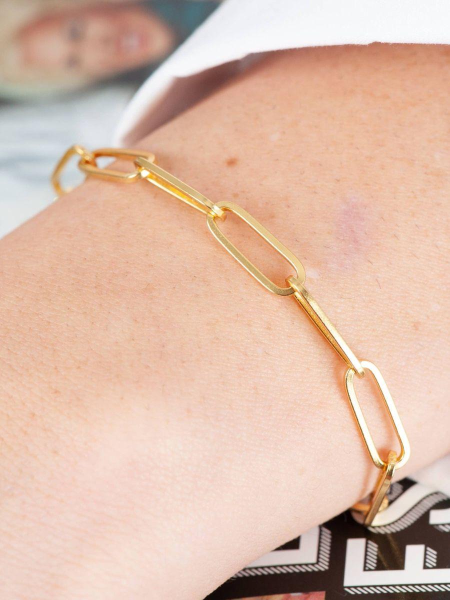 lucca couture PAPERCLIP CHAIN BRACELET