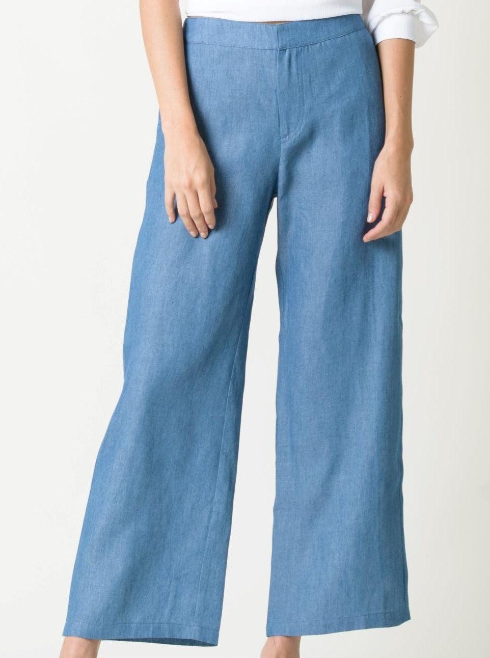 lucca couture PARKER HIGH WAISTED CULOTTES-DENIM