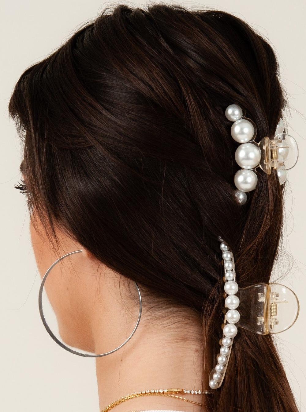 lucca couture PEARL BAUBLE HAIR CLAW
