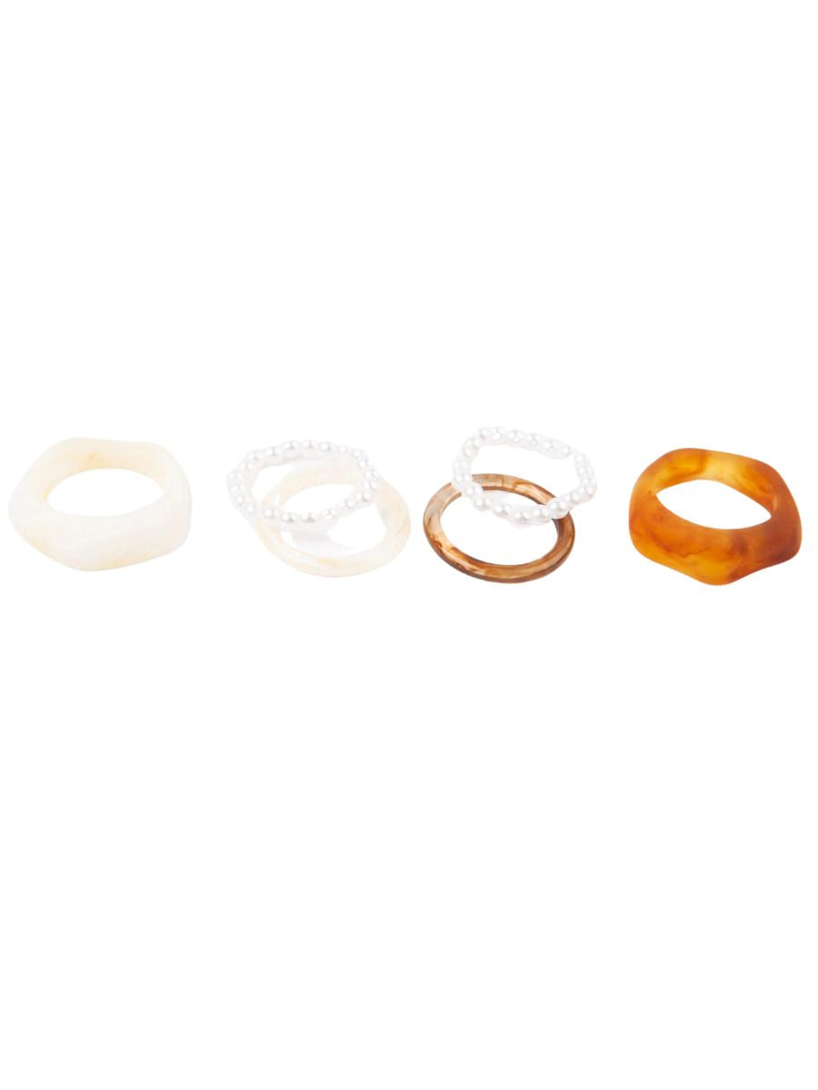 lucca couture PEARLY MIX RINGS