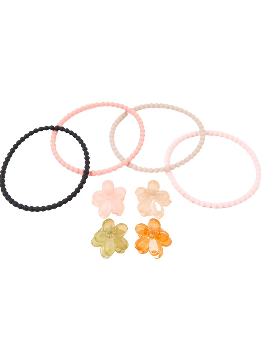 lucca couture POSEY HAIR TIES+MINI CLIPS SET