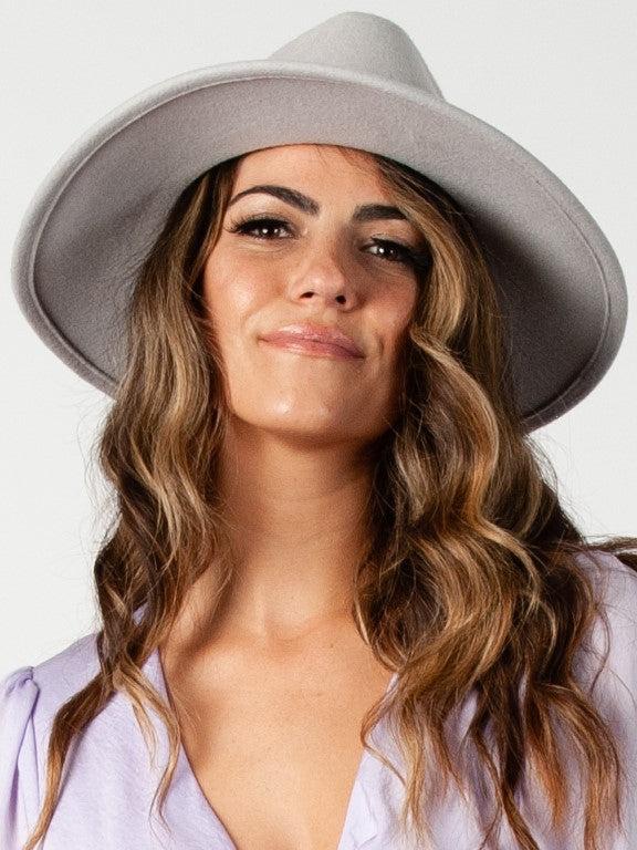 lucca couture PRECIOUS WOOL FEDORA-LT. GREY