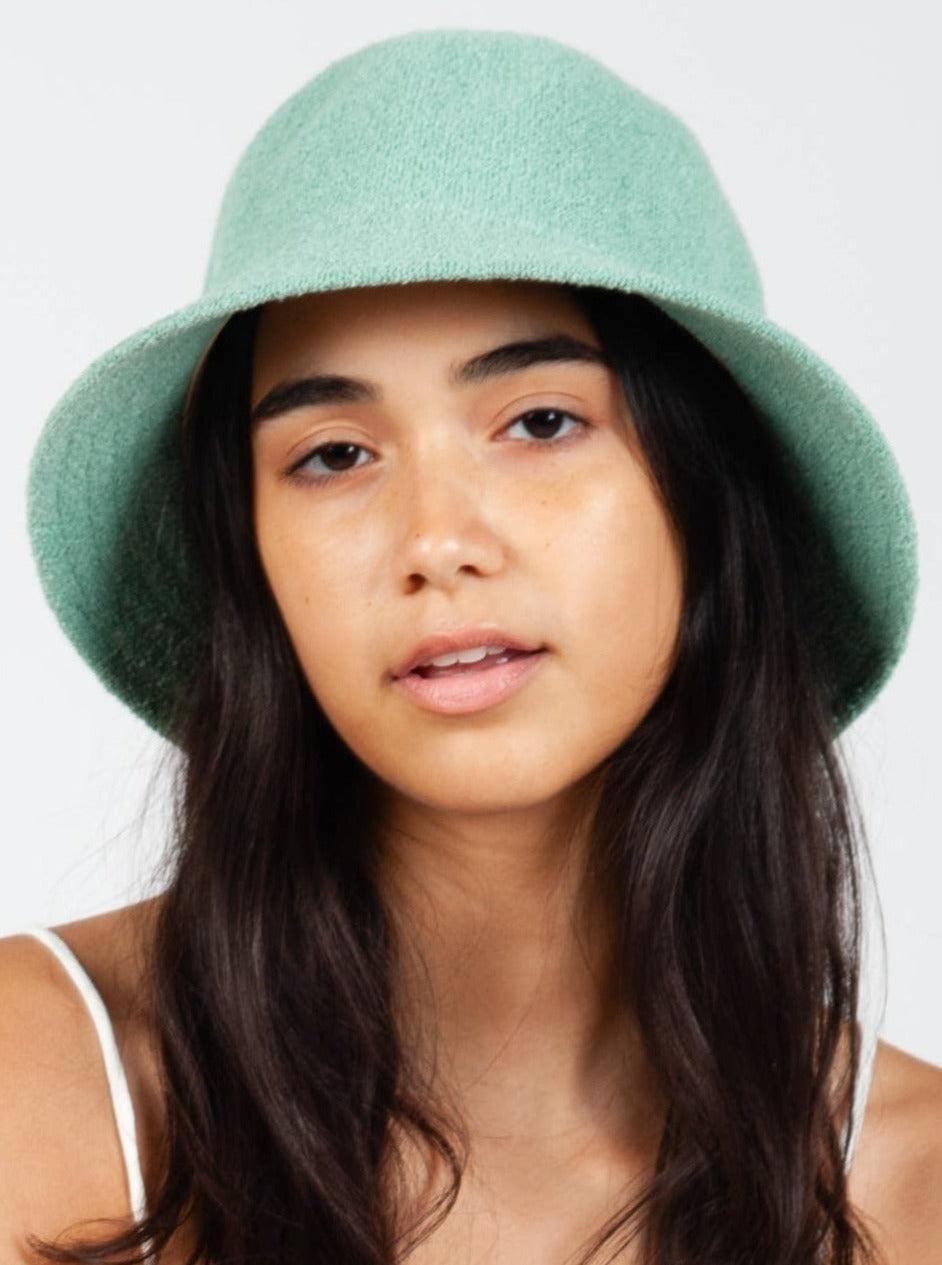 lucca couture RENEE TERRY CLOTH BUCKET HAT-MINT