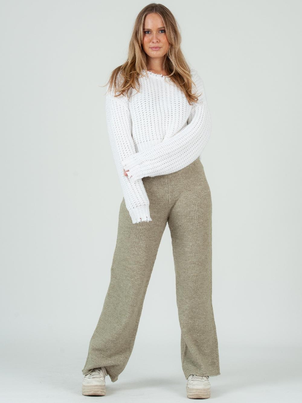 lucca couture RHYE SWEATER PANTS-WINTER MOSS