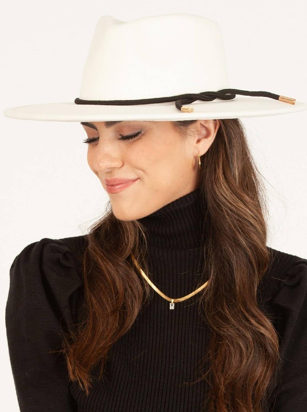 lucca couture ROSIE RANCHER HAT-OFF WHITE