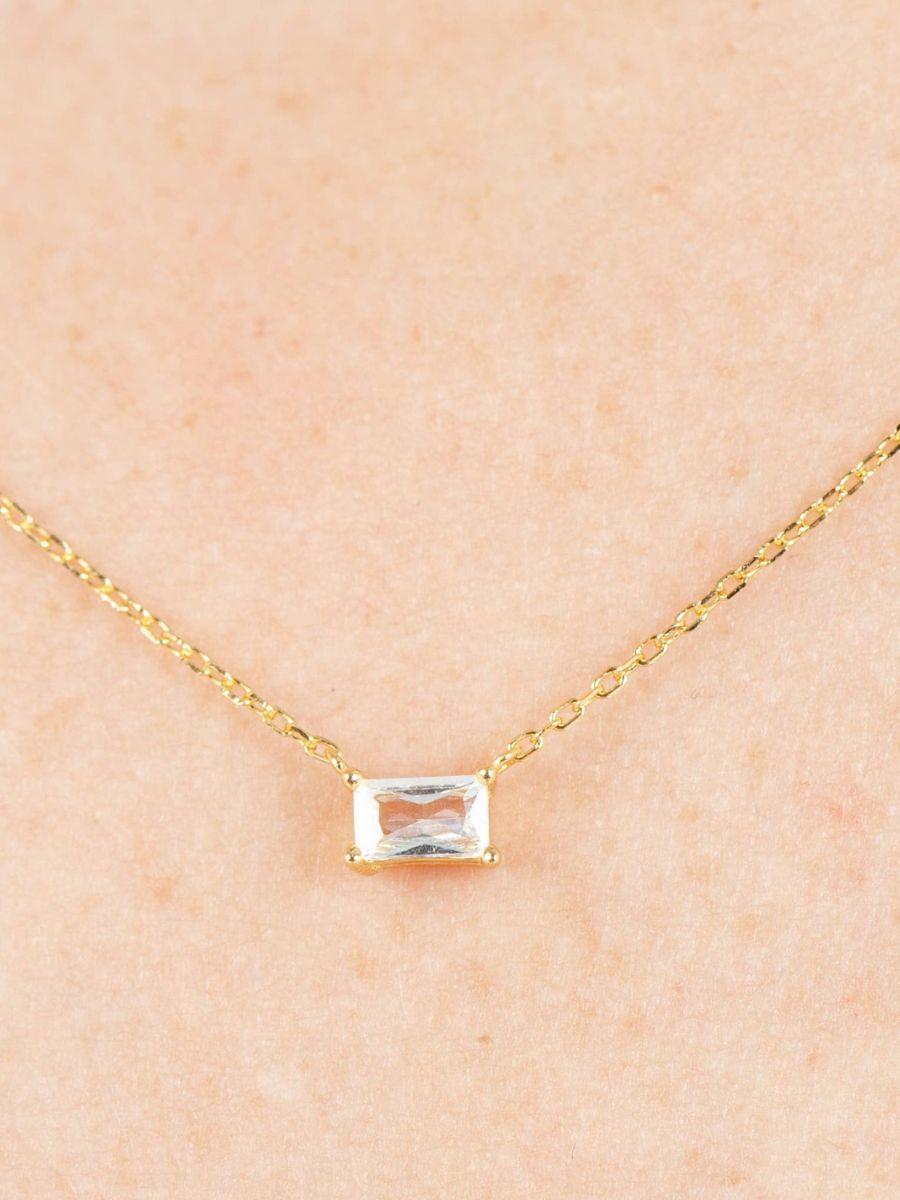 lucca couture RUBY SOLITAIRE NECKLACE