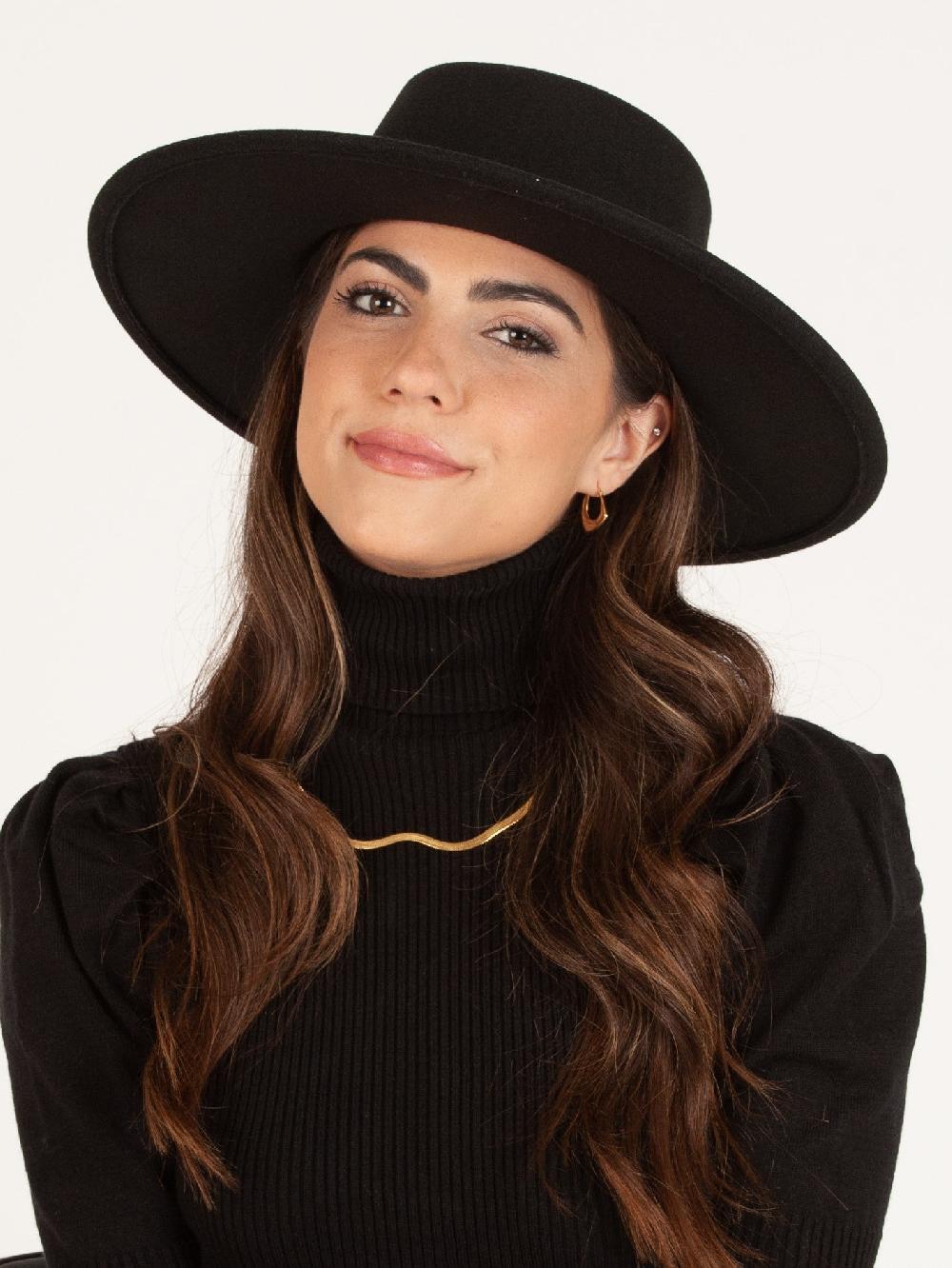 lucca couture RYE WITH GREEK KEY TRIM-BLACK