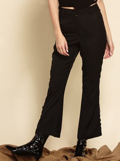 lucca couture RYLIE CROPPED PANTS-EBONY