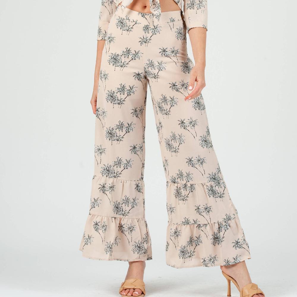 lucca couture SABLE WIDE LEG PANTS-SANDY PALM