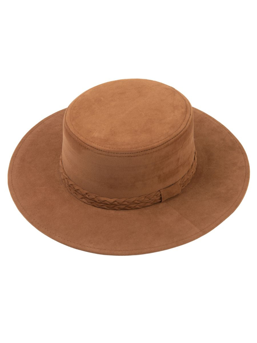 lucca couture SONORAN BOATER HAT-CARAMEL