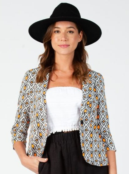 lucca couture SUMMERTIME PRINTED BLAZER